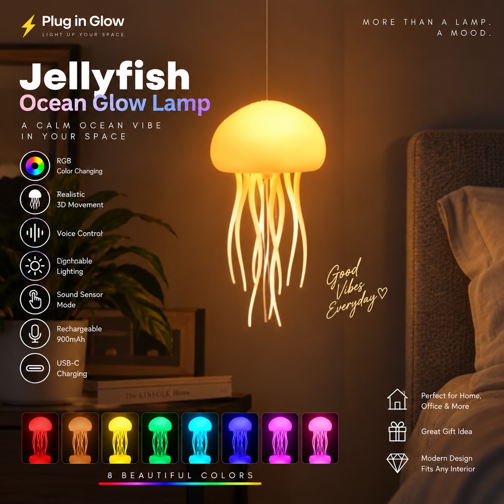 Jellyfish Ocean Glow Lamp