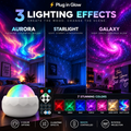 Aurora Galaxy Projector Light with Remote | Plug In Glow
