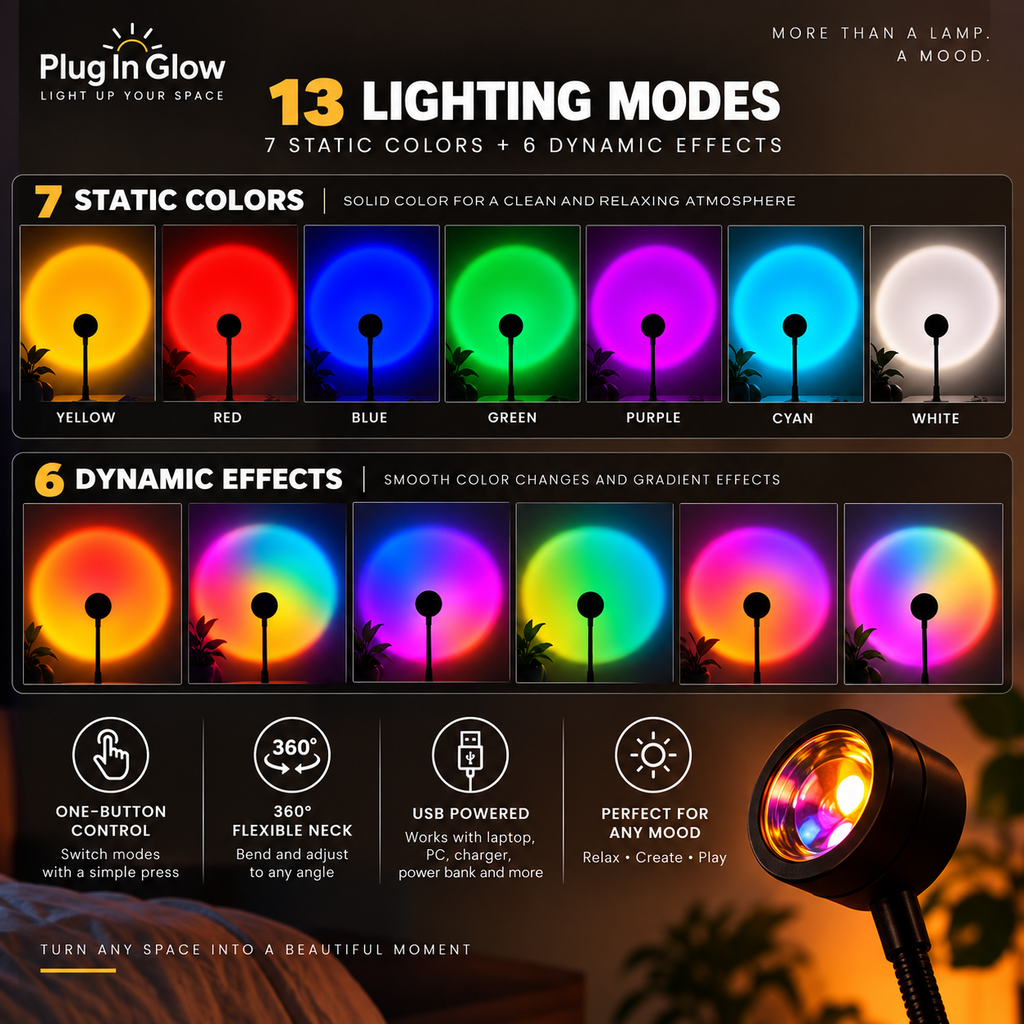 Sunset Glow Projection Lamp